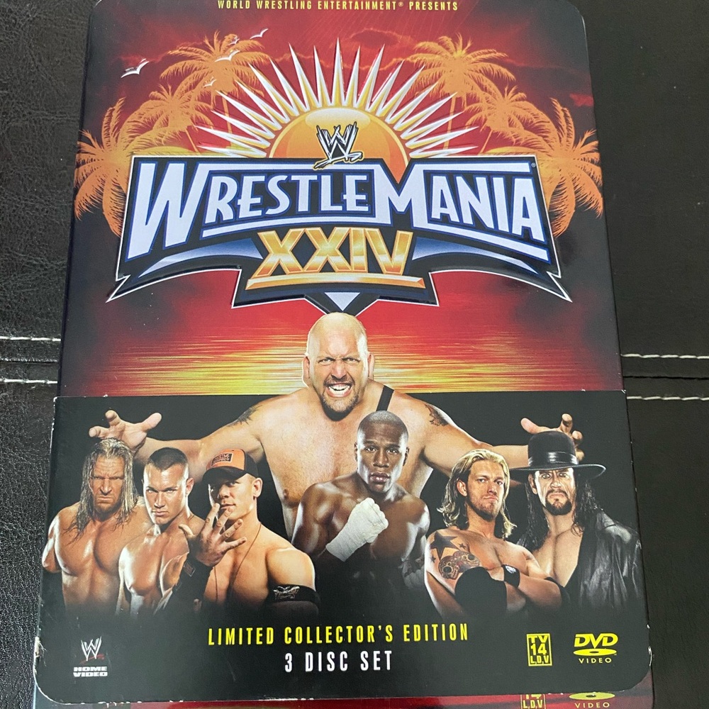 WWE Wrestlemania XXIV (24) - 3 Disc DVD Set Steelbook Collectors Edition